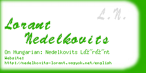 lorant nedelkovits business card